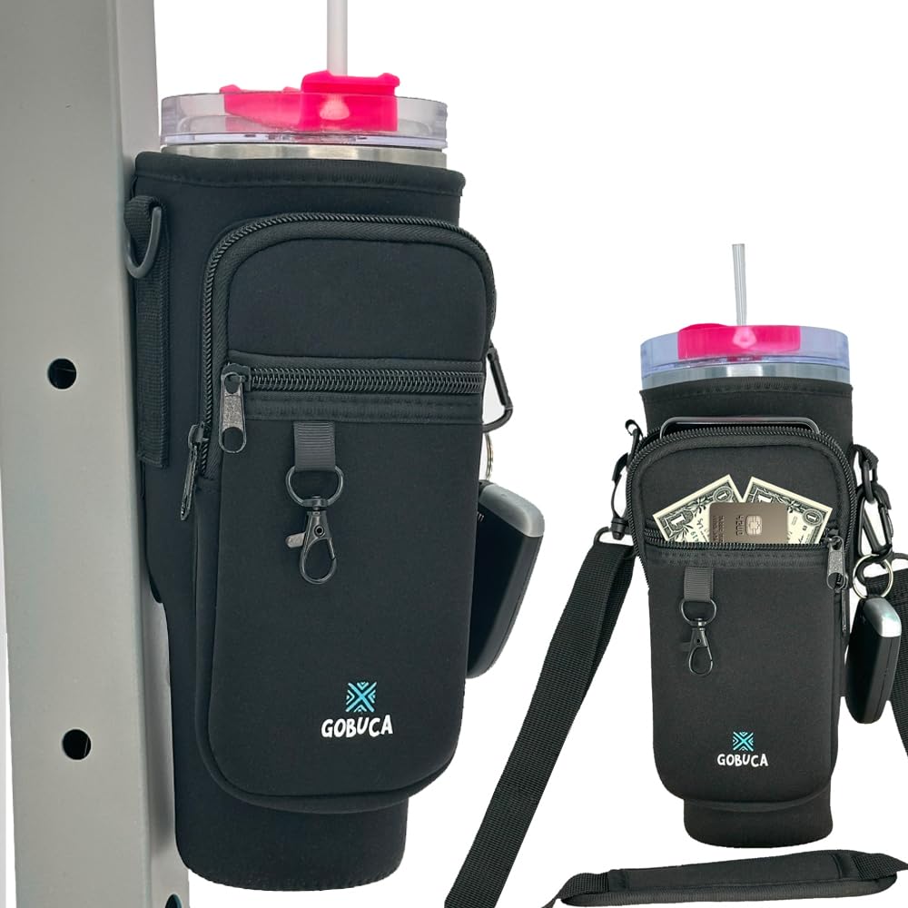 Magnetic Stanley® Cup Tote Bag with Phone Pocket - 30/40oz Bottle Holder & Strap