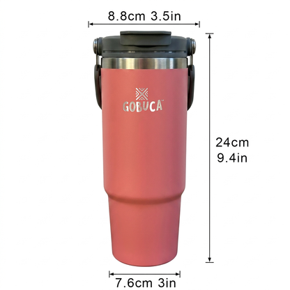 Gobuca 30 oz Stainless Steel Tumbler-Pink
