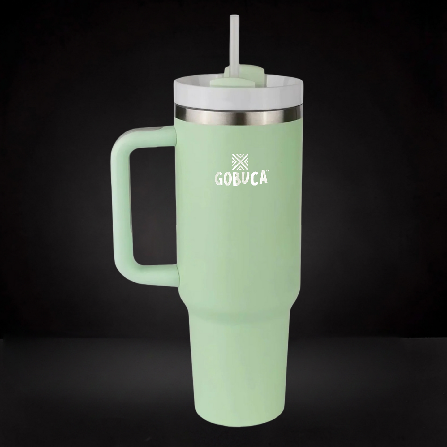 Gobuca 40 oz Stainless Steel Tumbler-Light Green