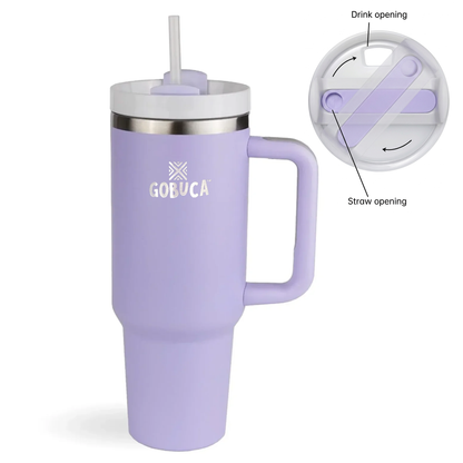 Gobuca 40 oz Stainless Steel Tumbler-Lavendar