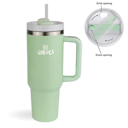 Gobuca 40 oz Stainless Steel Tumbler-Light Green