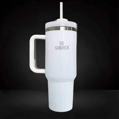Gobuca 40 oz Stainless Steel Tumbler-White
