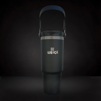 Gobuca 30 oz Stainless Steel Tumbler-Powder Coated Black