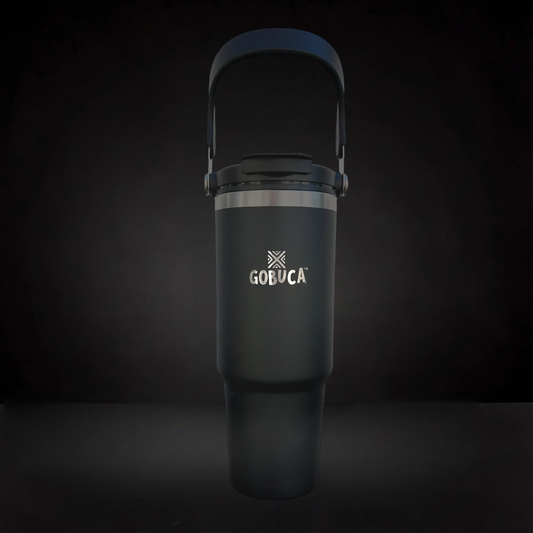 Gobuca 30 oz Stainless Steel Tumbler-Powder Coated Black