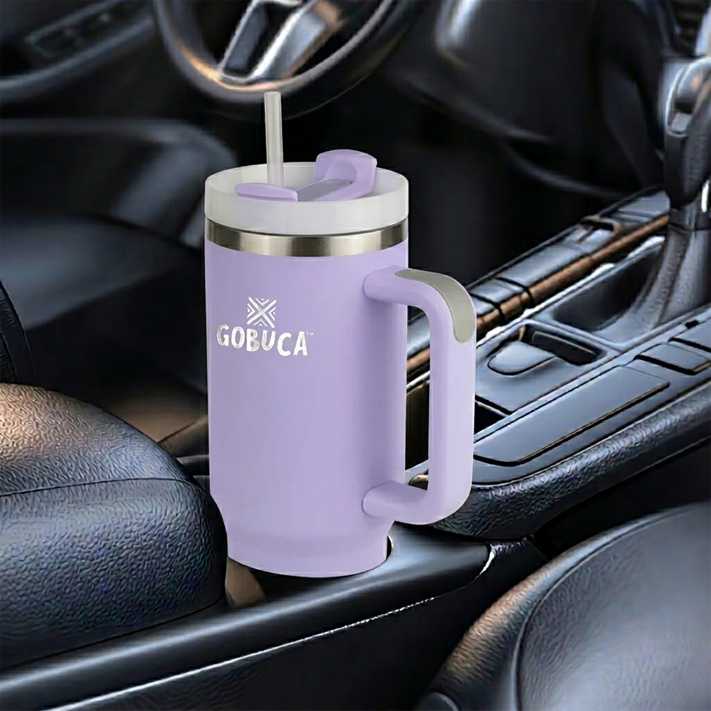 Gobuca 40 oz Stainless Steel Tumbler-Lavendar