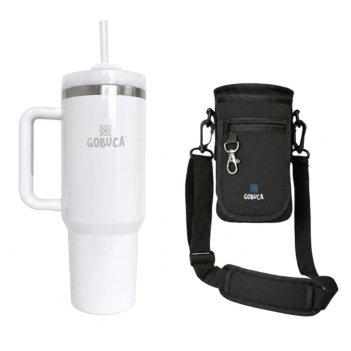 Gobuca Bundle- Gobuca Elite & Gobuca 40 oz Tumbler- Glossy White- Limited QTY- Free Shipping