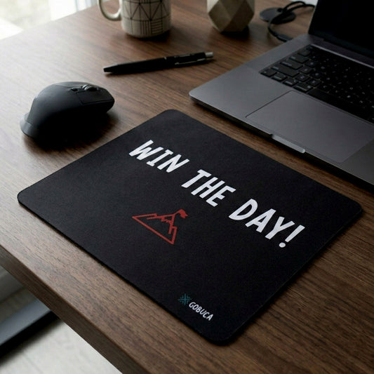 Win The Day Motivational Mouse Pad